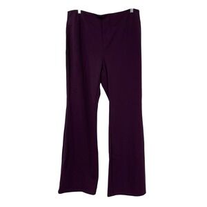 Halara Flare Pants Women XL Purple High Waisted Stretch Knit